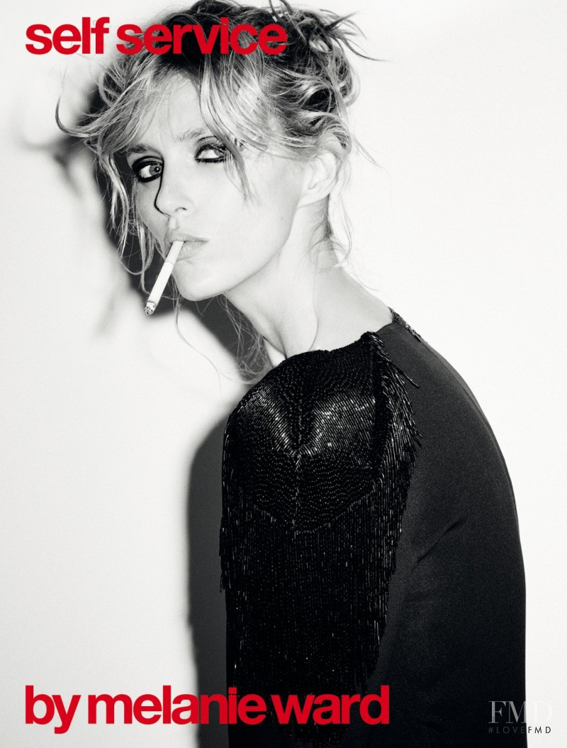Anja Rubik featured on the Self Service cover from September 2015