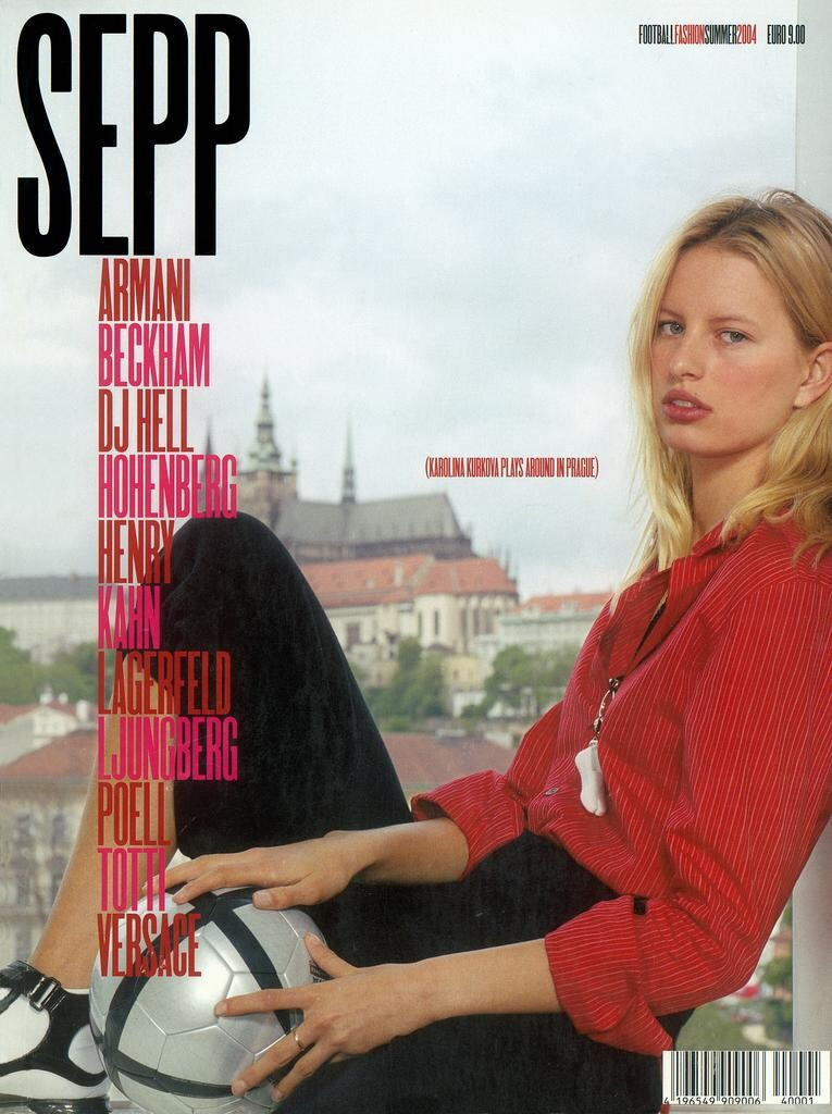 Karolina Kurkova featured on the Sepp cover from May 2004