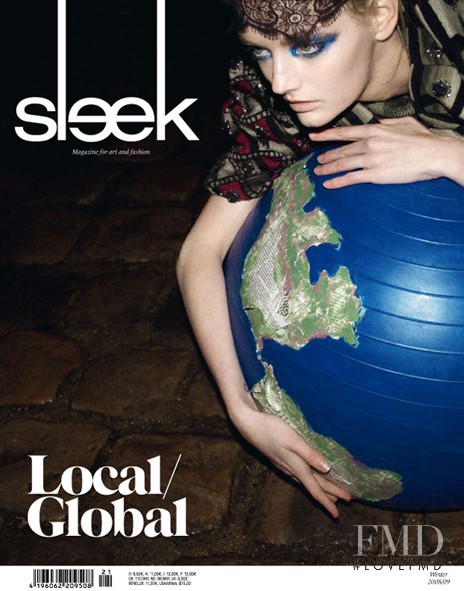 Lydia Hearst featured on the sleek cover from December 2008