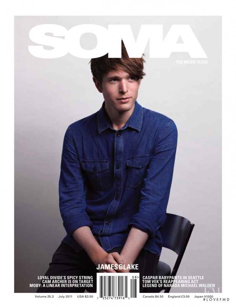 James Blake featured on the SOMA Magazine cover from July 2011