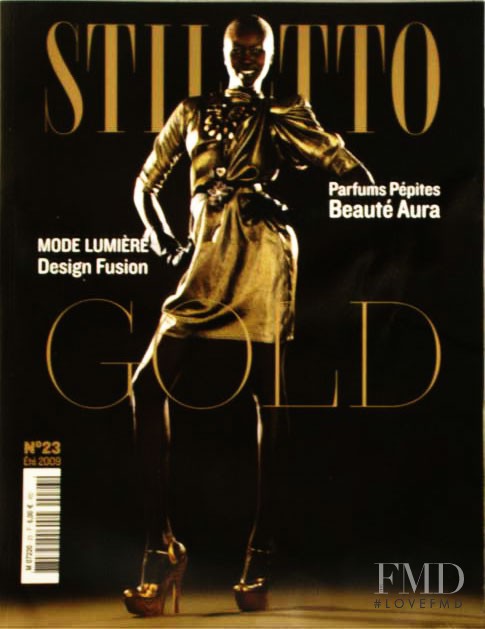 Alek Wek featured on the Stiletto cover from June 2009