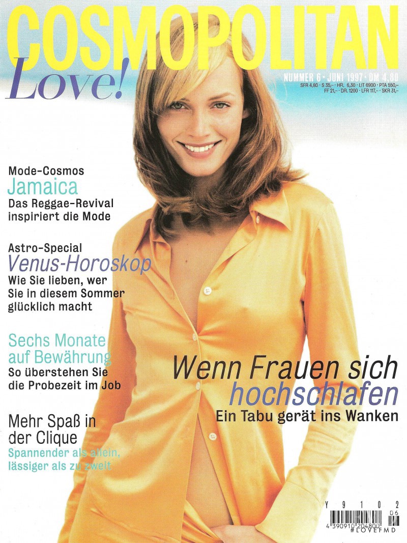 Amber Valletta featured on the Cosmopolitan Germany cover from June 1997