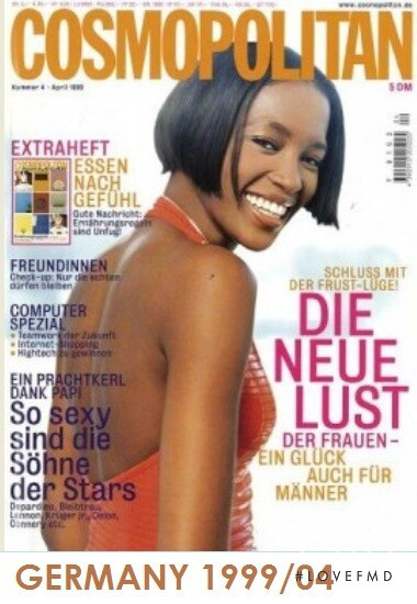 Naomi Campbell featured on the Cosmopolitan Germany cover from April 1999