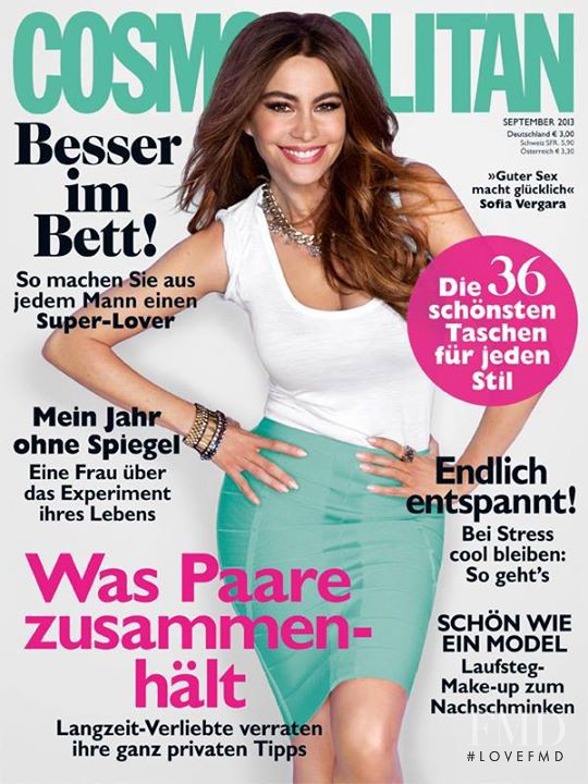 Sofia Vergara featured on the Cosmopolitan Germany cover from September 2013