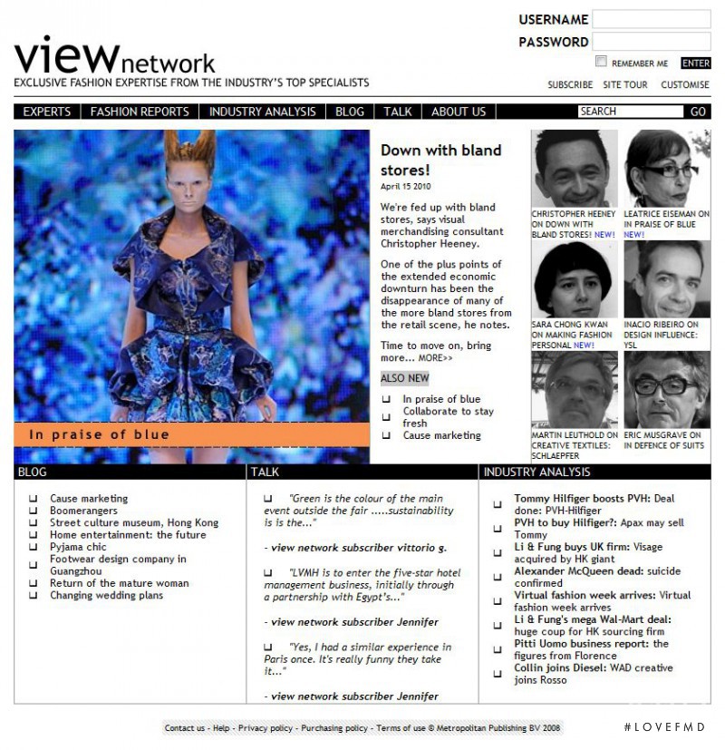  featured on the View-Network.com screen from April 2010