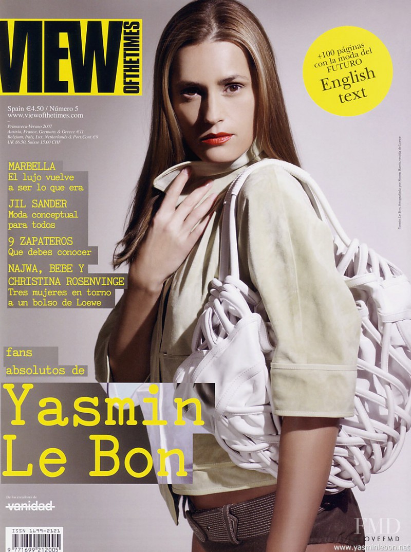 Yasmin Le Bon featured on the View of the times cover from March 2007
