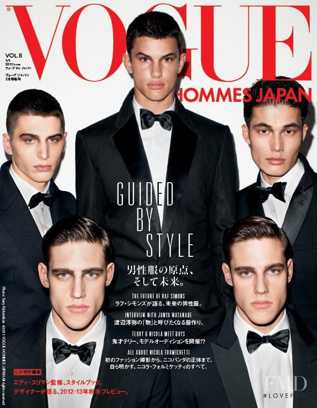 Justin Halley
 featured on the Vogue Hommes Japan cover from March 2012