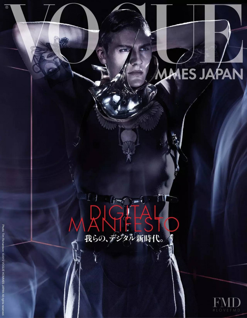 Mikkel Jensen featured on the Vogue Hommes Japan cover from September 2012