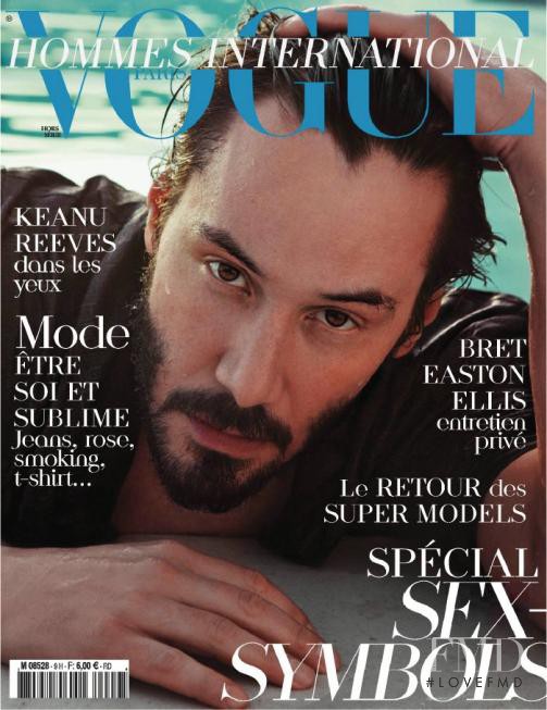 Keanu Reeves featured on the Vogue Hommes International cover from March 2009