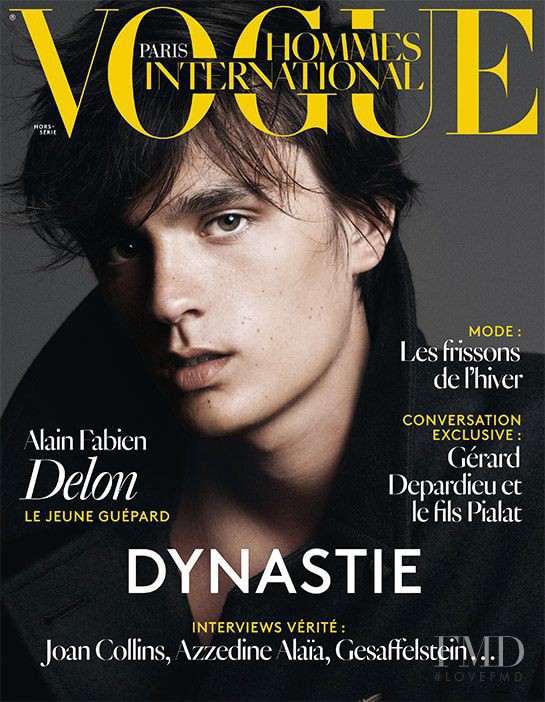 Alain Fabien Delon featured on the Vogue Hommes International cover from September 2013