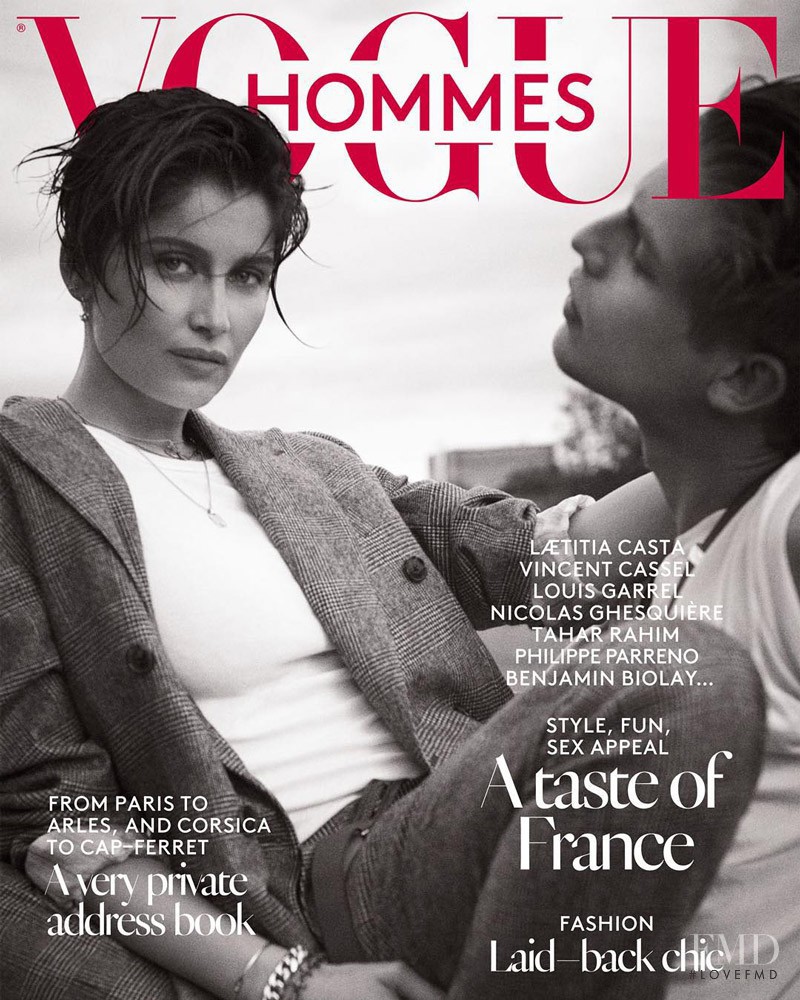 Laetitia Casta, Baptiste Radufe featured on the Vogue Hommes International cover from September 2015