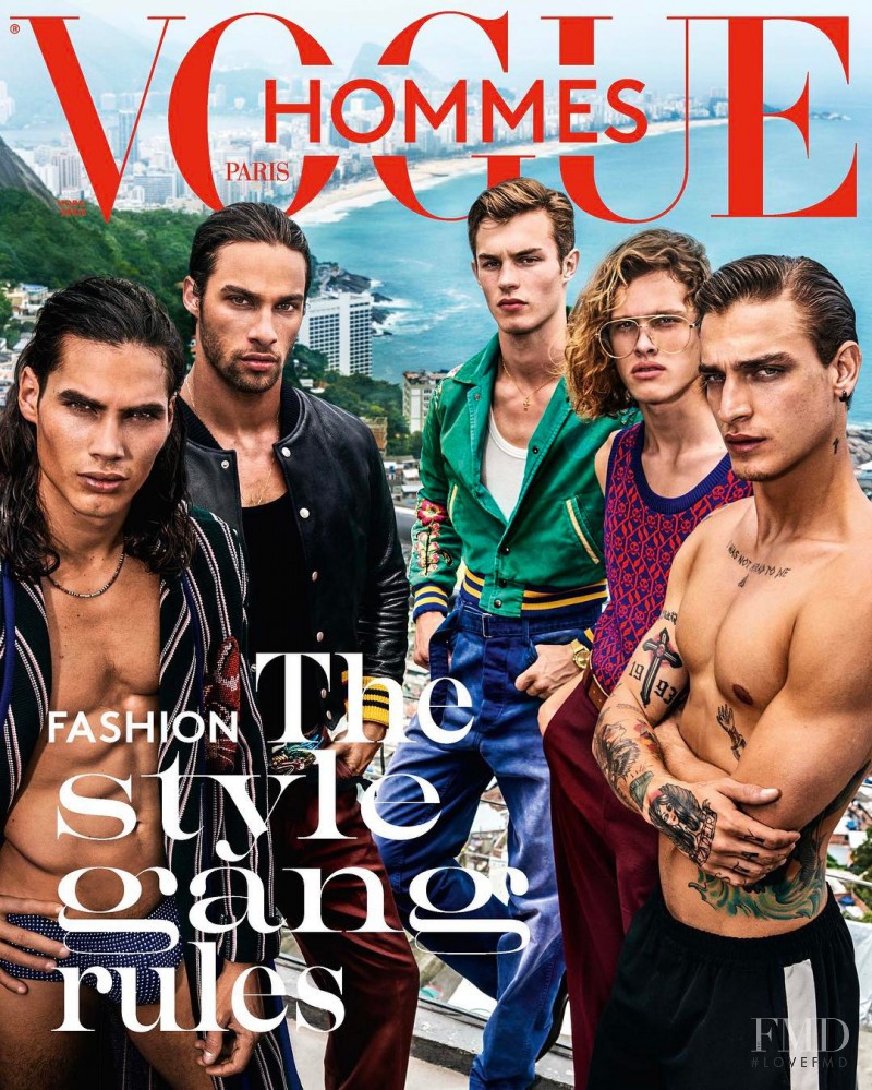 Vito Basso, Jonathan Bellini, Kit Butler featured on the Vogue Hommes International cover from February 2017