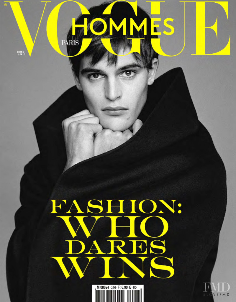 Parker van Noord featured on the Vogue Hommes International cover from January 2019