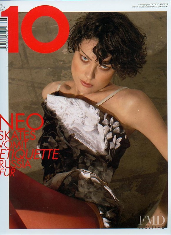Shalom Harlow featured on the 10 Magazine cover from March 2008