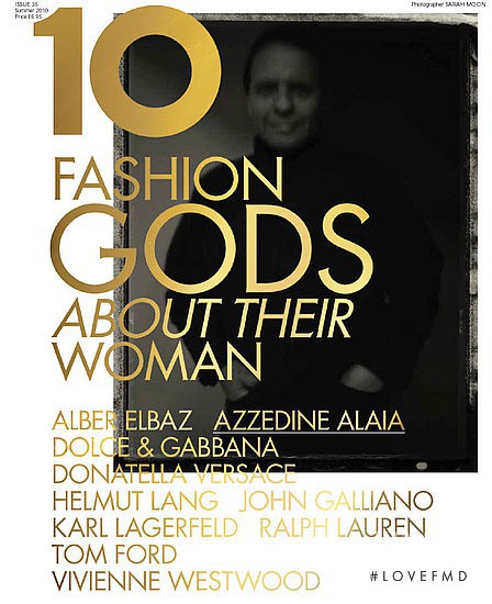 Azzedine Alaia featured on the 10 Magazine cover from May 2010