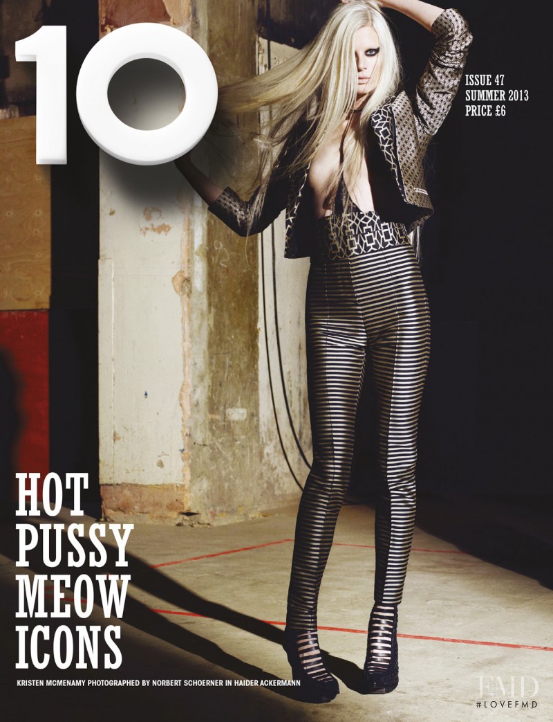 Kristen McMenamy featured on the 10 Magazine cover from June 2013