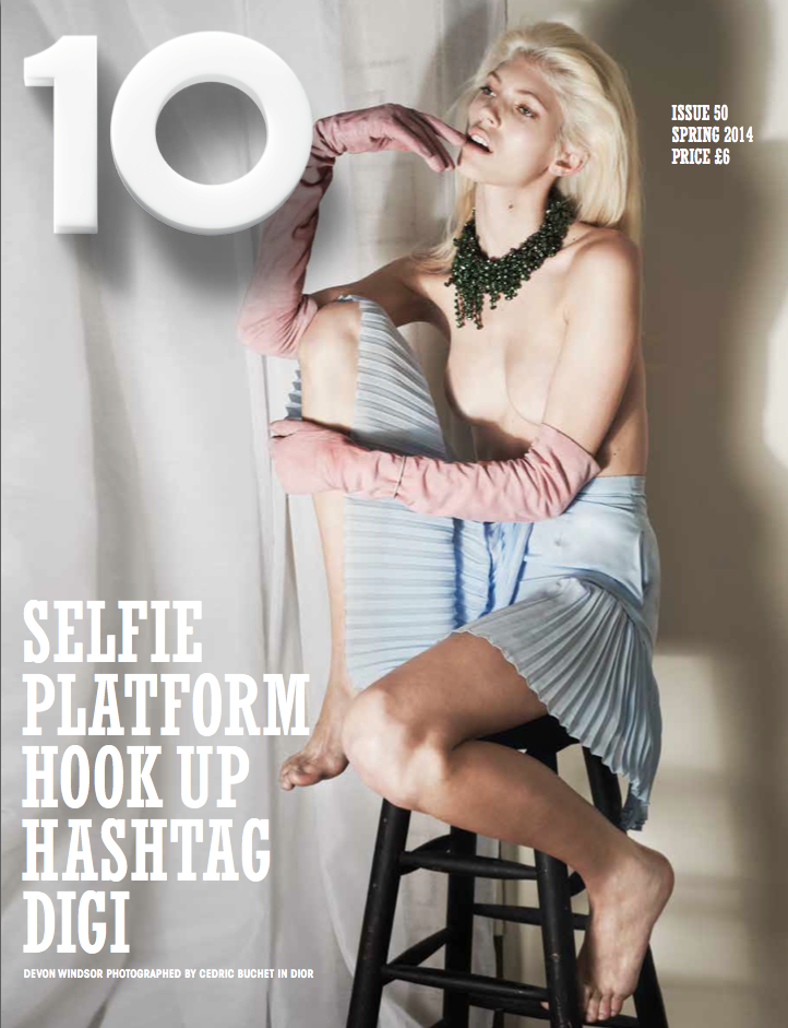 Devon Windsor featured on the 10 Magazine cover from February 2014