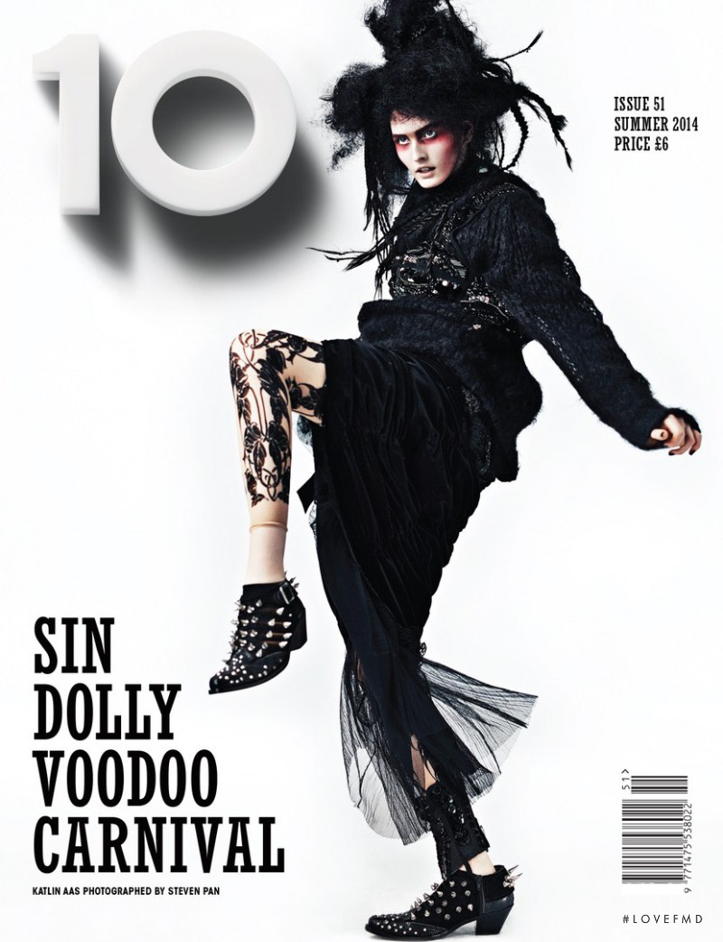 Katlin Aas featured on the 10 Magazine cover from June 2014
