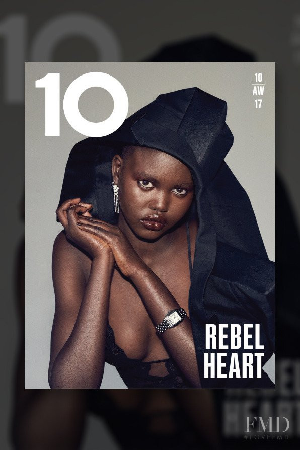 Adut Akech Bior featured on the 10 Magazine cover from September 2017