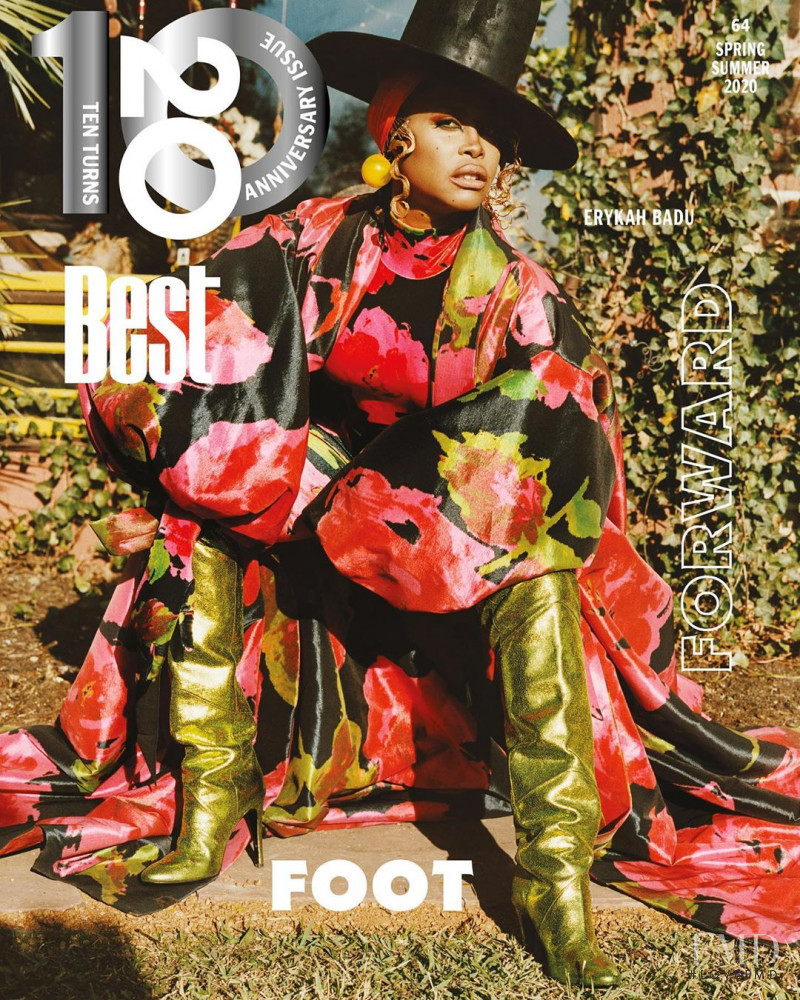 Erykah Badu featured on the 10 Magazine cover from February 2020