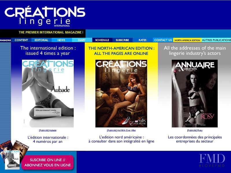  featured on the Creations-Lingerie.com screen from April 2010