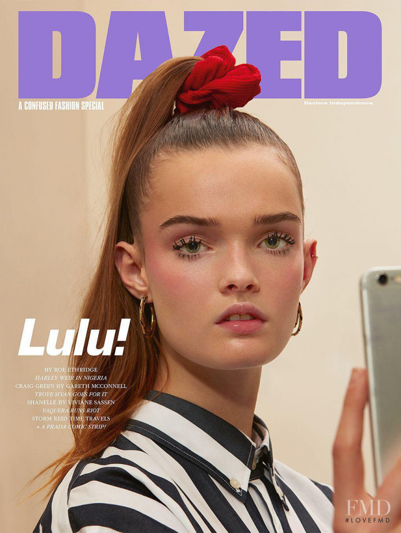 Lulu Tenney featured on the Dazed cover from February 2018