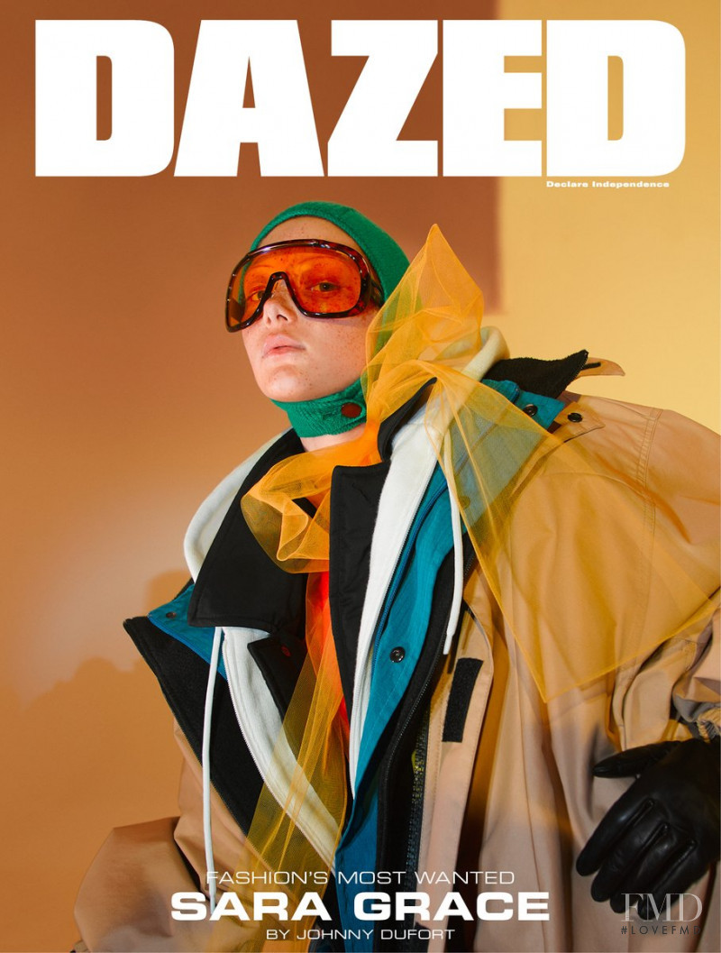 Sara Grace Wallerstedt featured on the Dazed cover from October 2018
