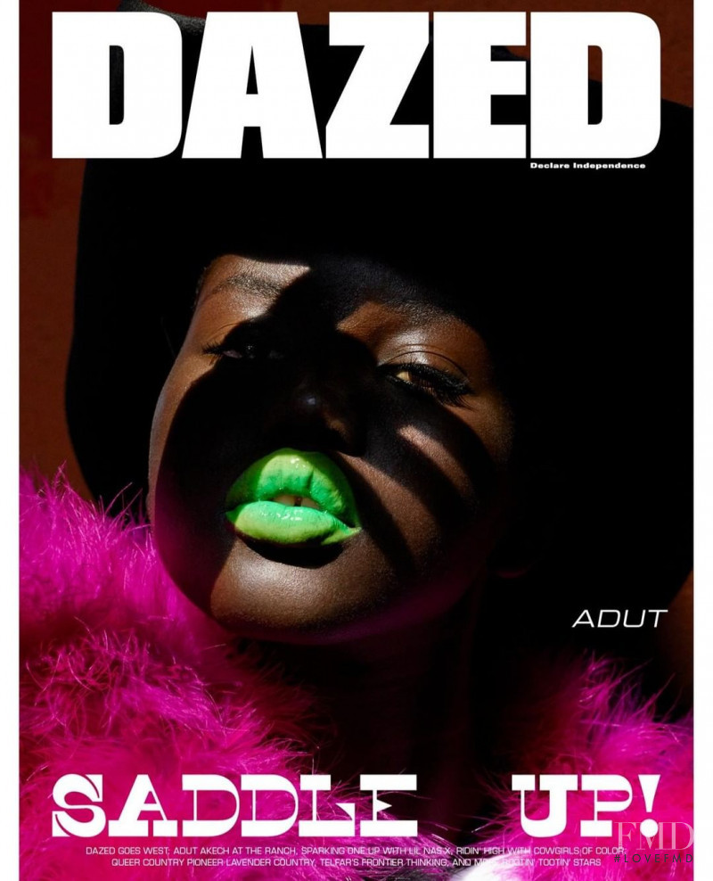 Adut Akech Bior featured on the Dazed cover from August 2019