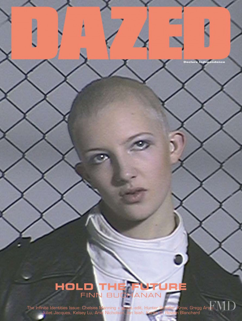 Finn Buchanan featured on the Dazed cover from February 2019