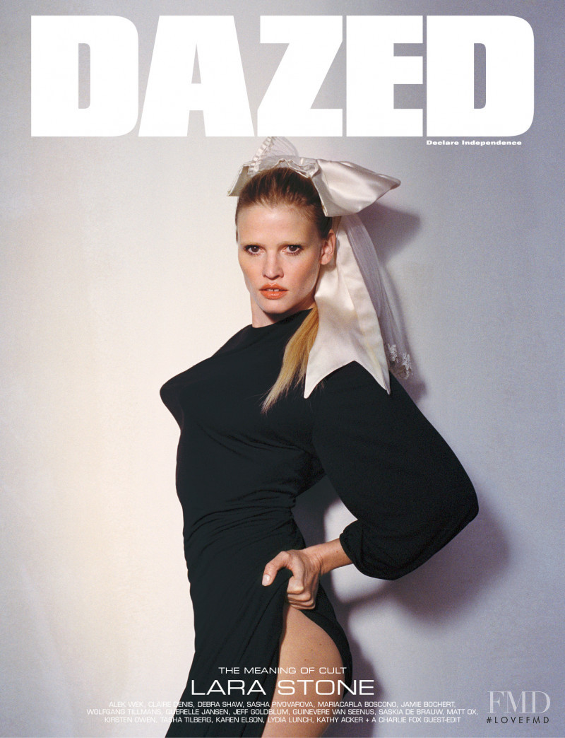 Lara Stone featured on the Dazed cover from May 2019