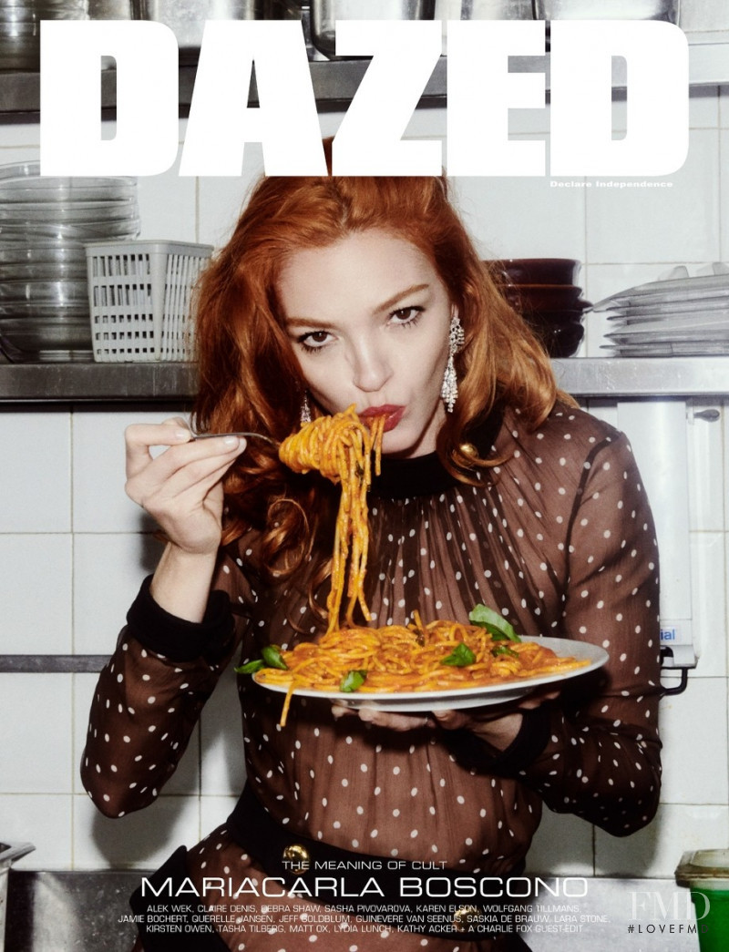 Mariacarla Boscono featured on the Dazed cover from May 2019