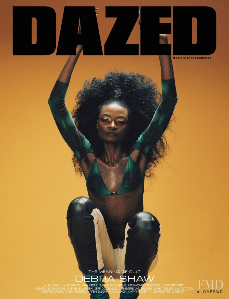 Debra Shaw featured on the Dazed cover from May 2019