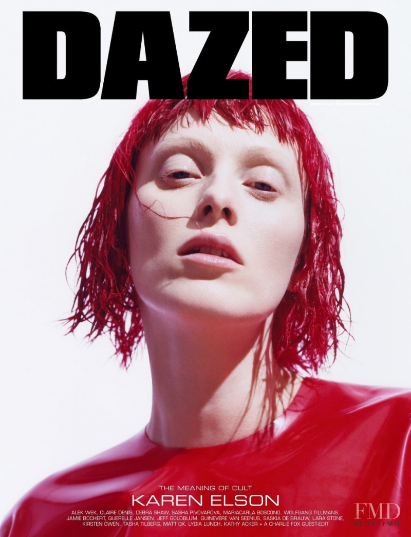 Karen Elson featured on the Dazed cover from May 2019