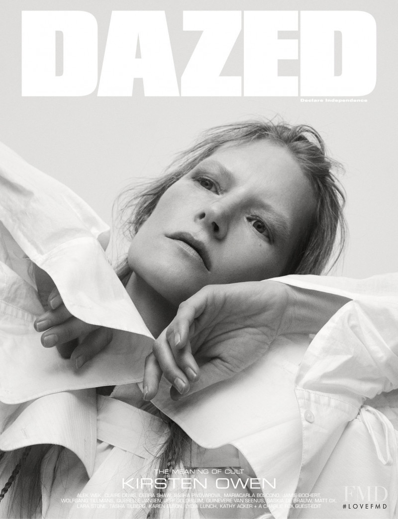 Kirsten Owen featured on the Dazed cover from May 2019