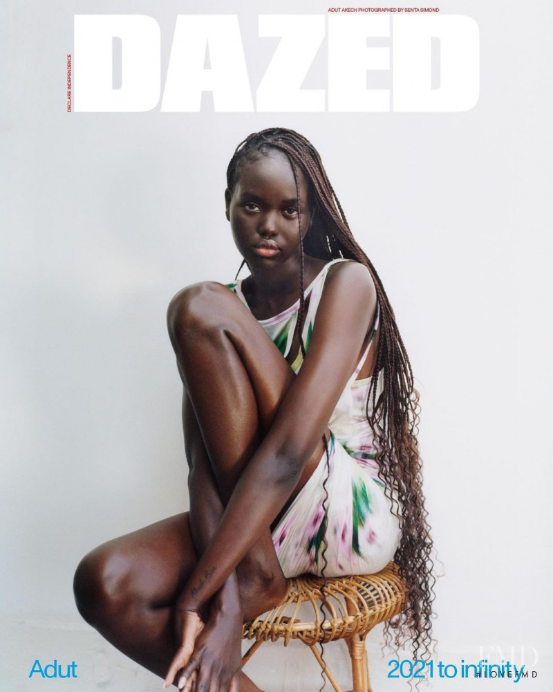 Adut Akech Bior featured on the Dazed cover from March 2021