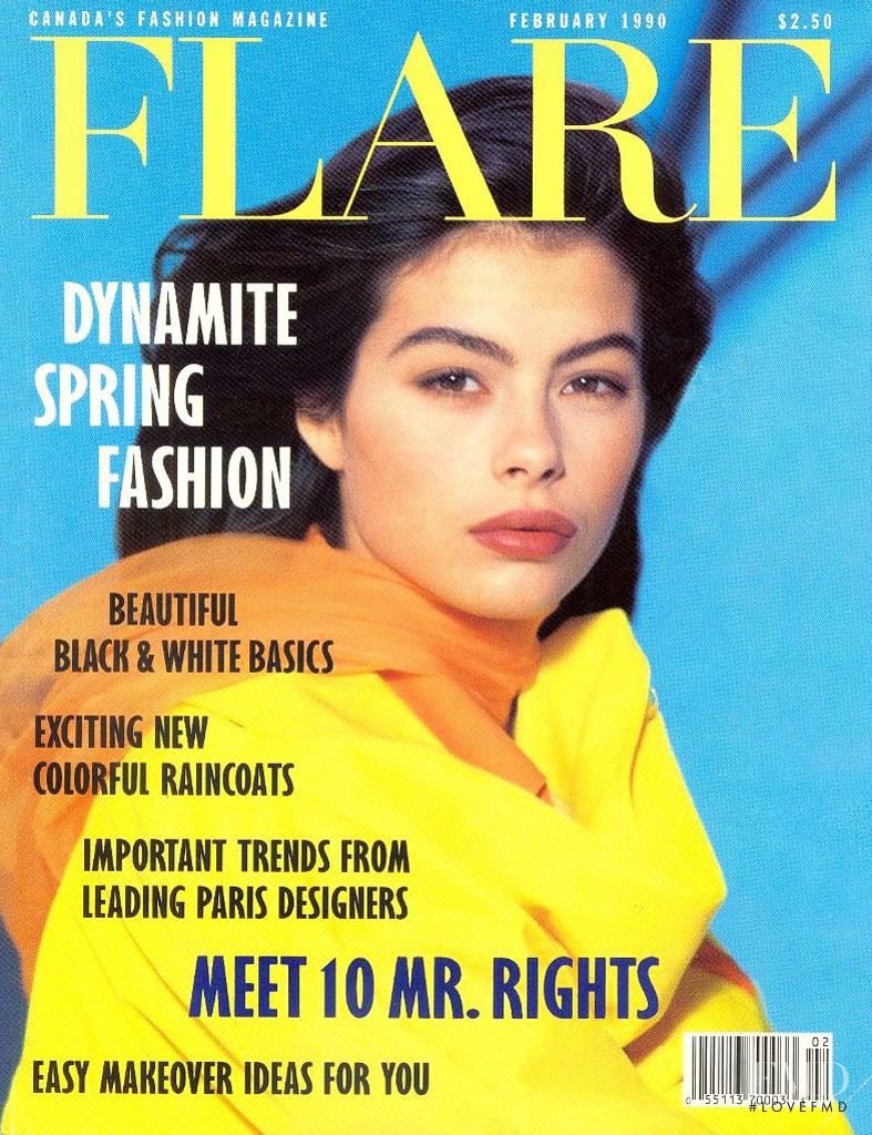 Audrey Benoit featured on the Flare Canada cover from February 1990
