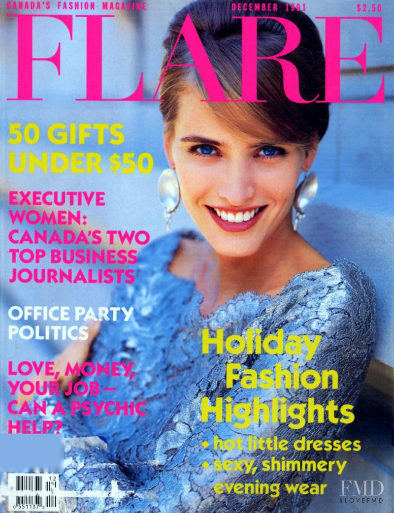 Cathy Fedoruk featured on the Flare Canada cover from December 1991