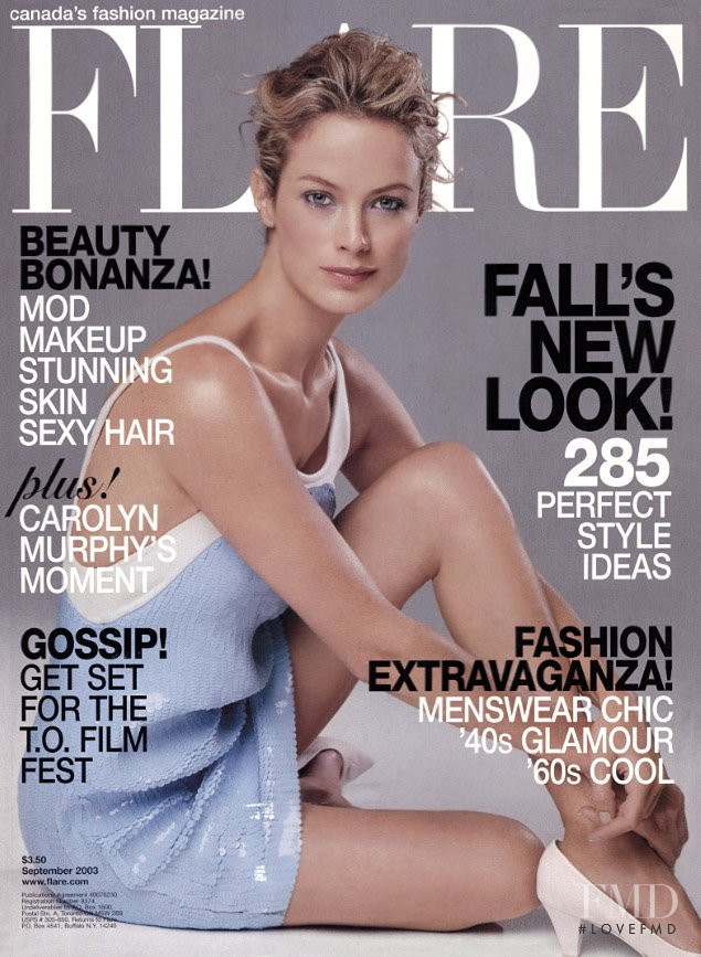 Carolyn Murphy featured on the Flare Canada cover from September 2003