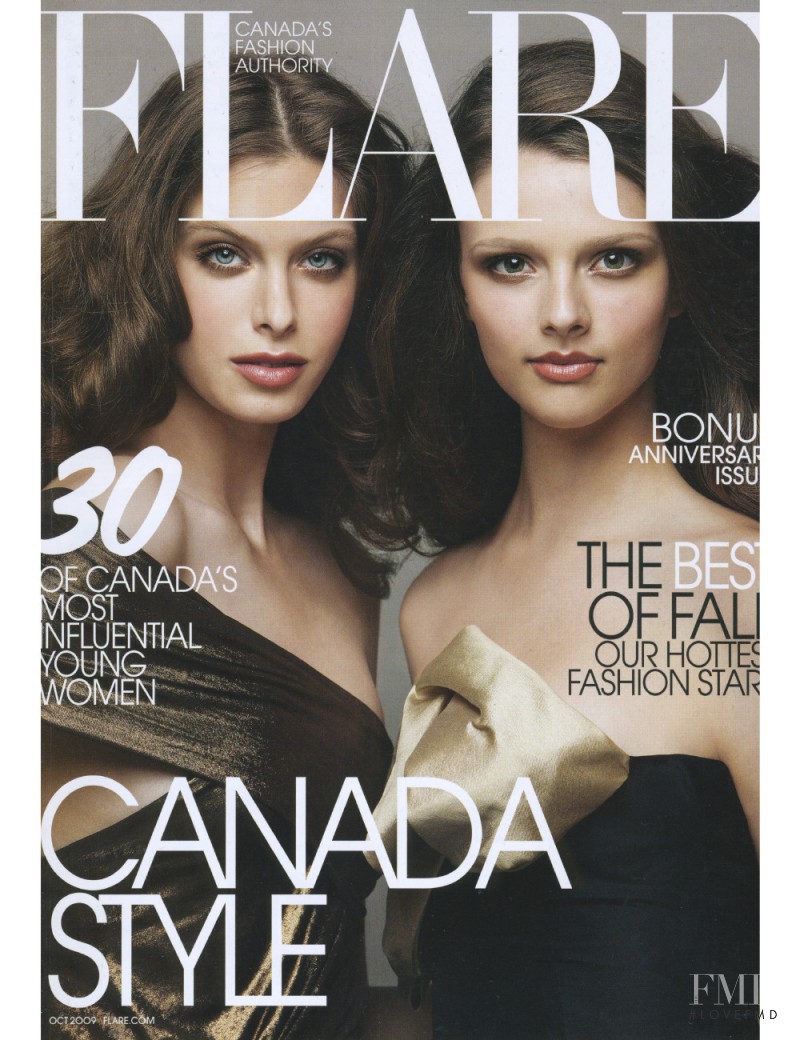 Pamela Bernier featured on the Flare Canada cover from October 2009