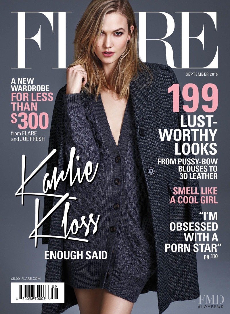 Karlie Kloss featured on the Flare Canada cover from September 2015