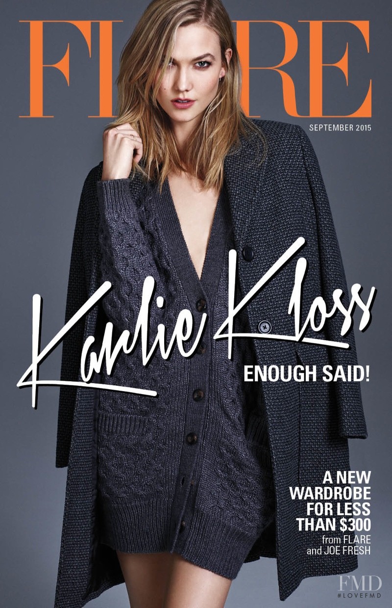 Karlie Kloss featured on the Flare Canada cover from September 2015
