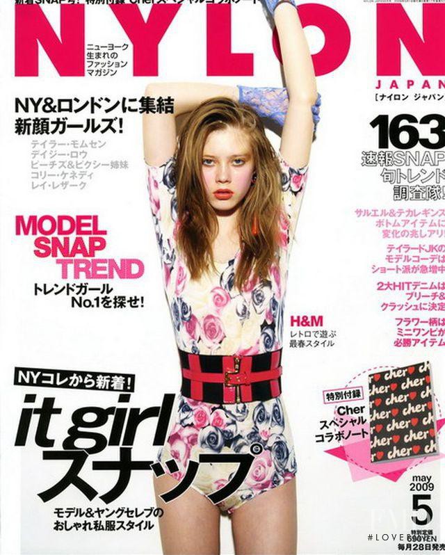 Liza Medzko featured on the Nylon Japan cover from May 2009