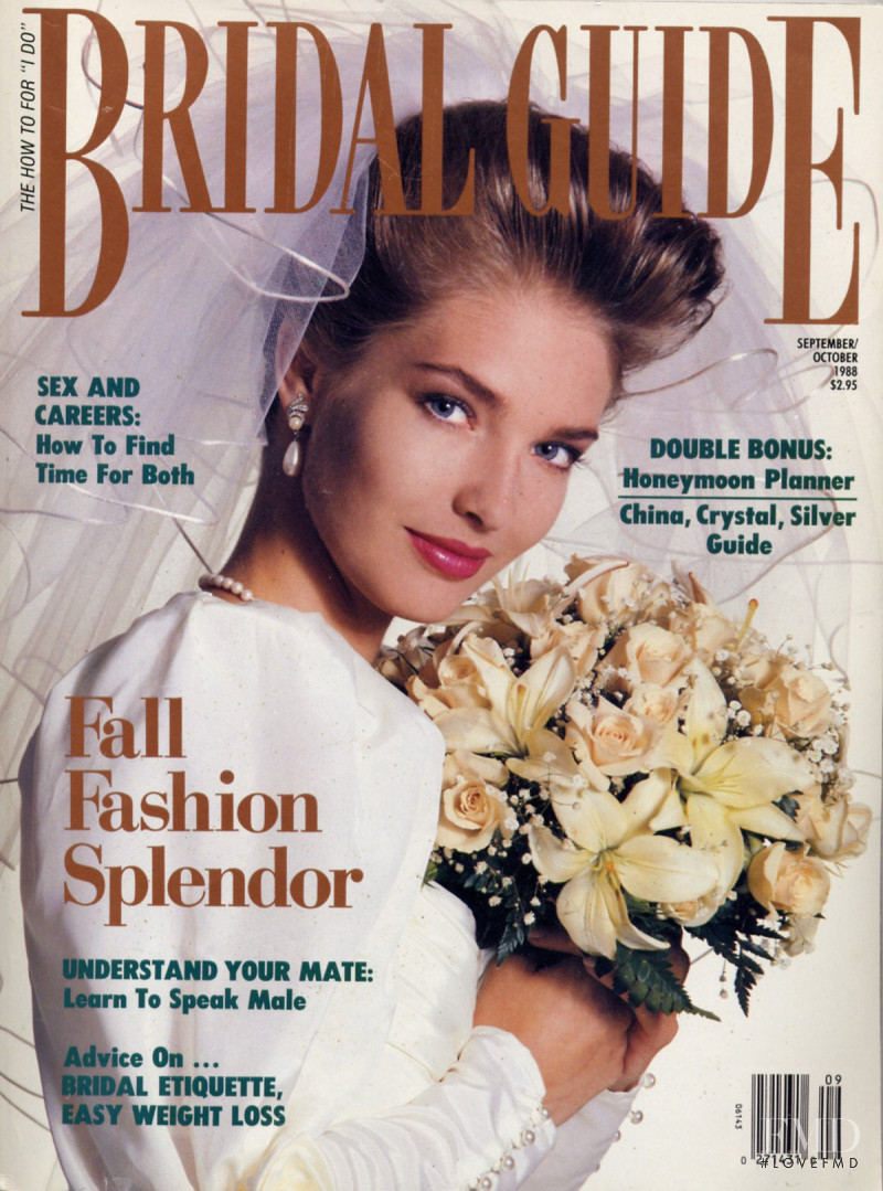 Jeanette Hallen featured on the Bridal Guide cover from September 1988