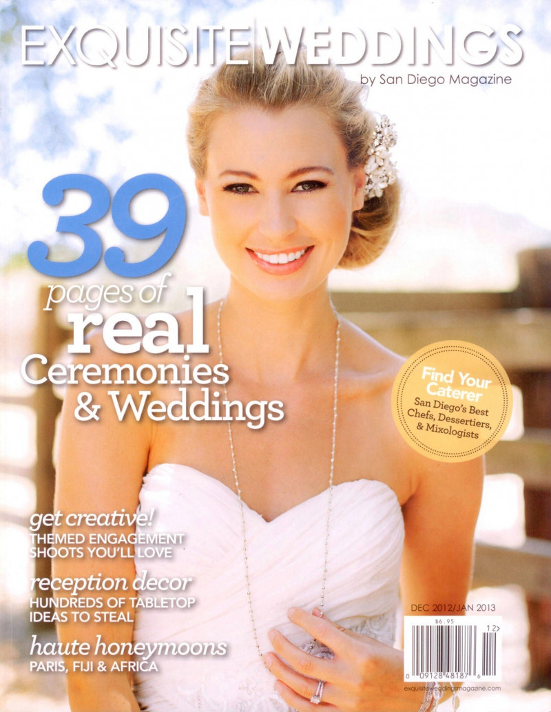  featured on the Exquisite Weddings cover from December 2012