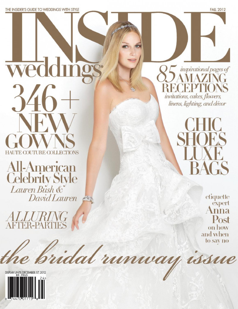  featured on the Inside Weddings cover from September 2012