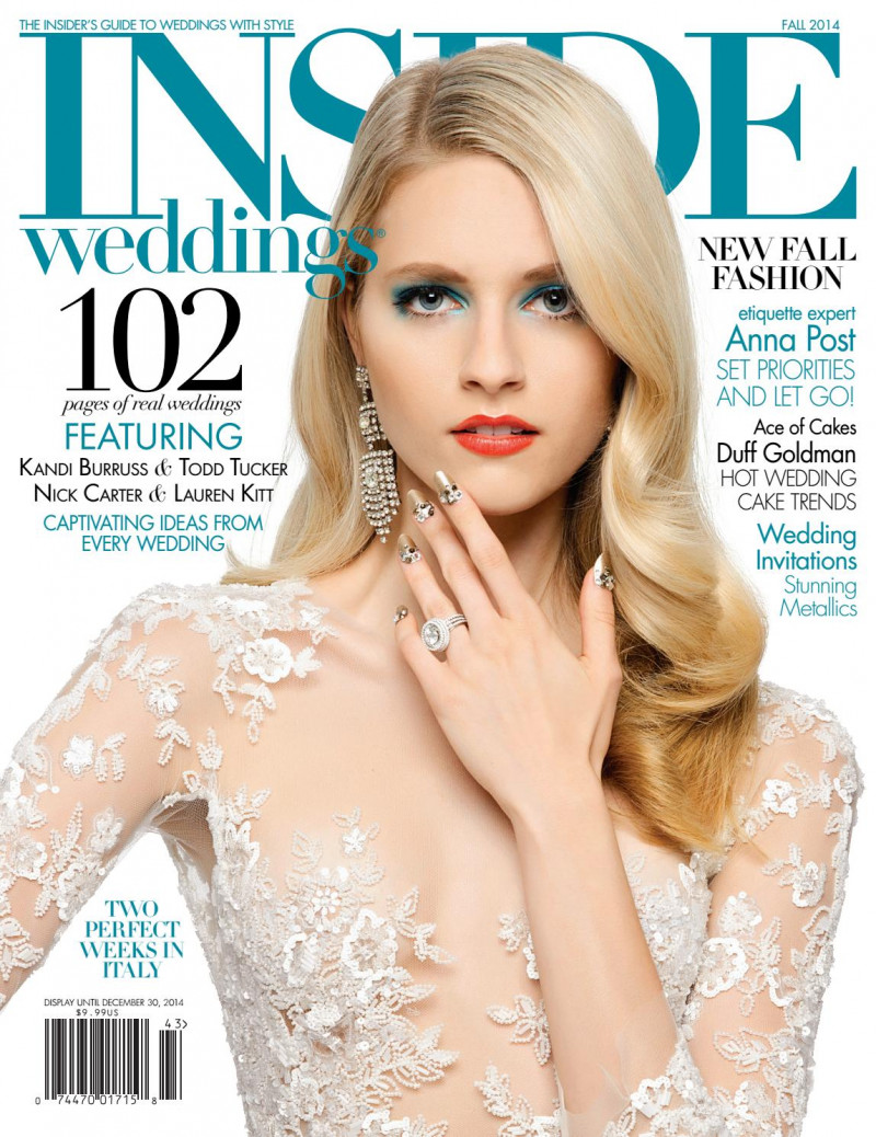  featured on the Inside Weddings cover from September 2014