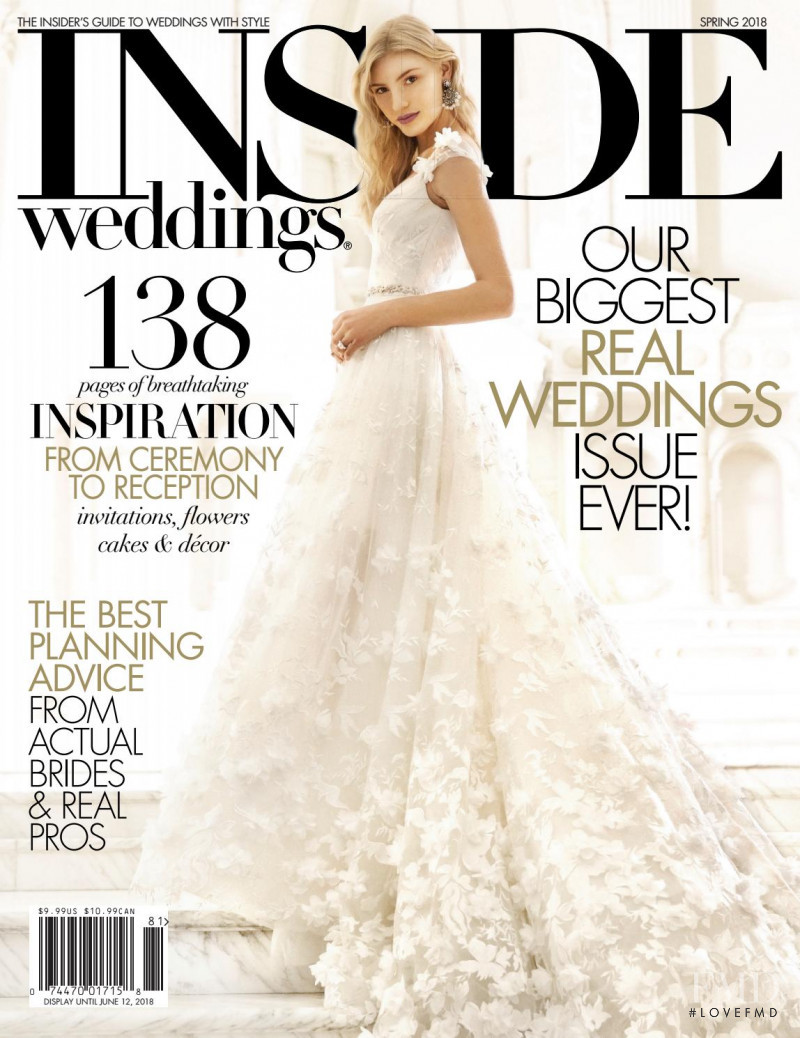  featured on the Inside Weddings cover from March 2018