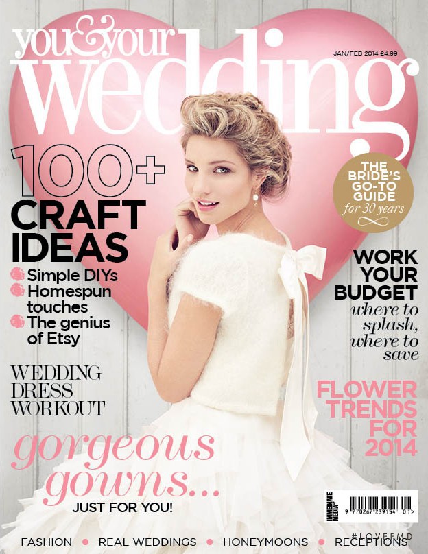 Tessa Maye featured on the you and your wedding cover from January 2014