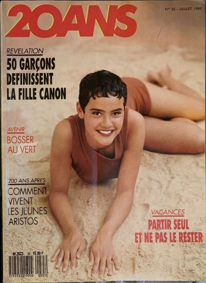 Nadege du Bospertus featured on the 25ans cover from July 1989