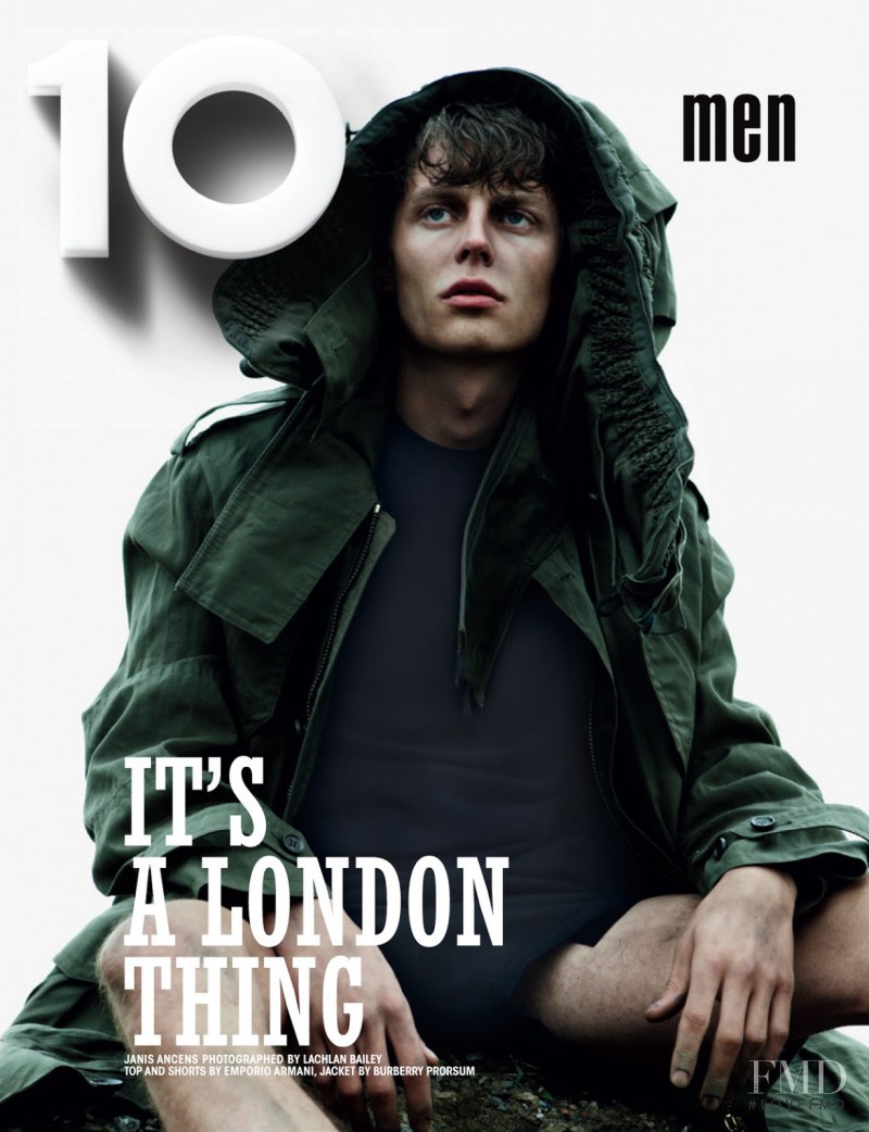 Janis Ancens featured on the 10 Men cover from December 2012